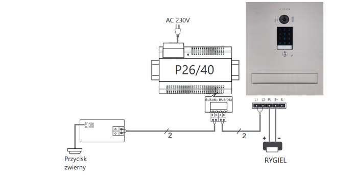 Wideodomofon Vidos skrzynka na listy z szyfratorem S1401D-SKM